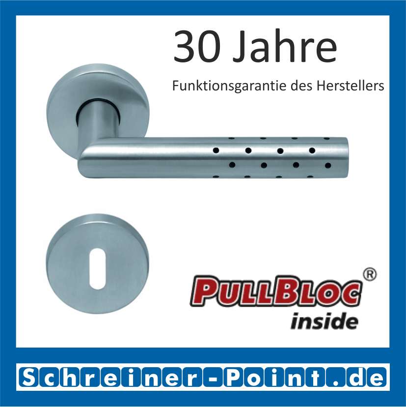 Scoop Lup PullBloc Rundrosettengarnitur, Rosette Edelstahl matt!